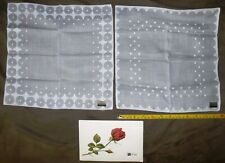 Vintage Swiss Fisba Stoffels handrolled doilies (set of 2) picture