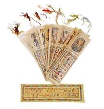 Egyptian Papyrus Paper Set of 10 Bookmarks 10pc Large 7.2 x2.0 inch (5x18 cm) picture