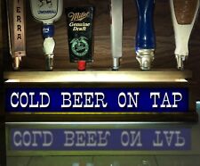 LIGHTED 6 BEER TAP HANDLE DISPLAY COLD BEER ON TAP BAR SIGN BUILT IN WALL MOUNT picture