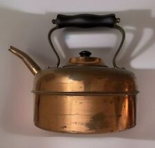 Antique Copper Teapot Made In England with Wooden Handle picture