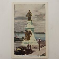 PPC Postcard Canada PQ Quebec Le Monument Champlain picture