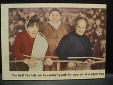 1959 Fleer #9- Three Stooges Card 3 Stooges no creases Off Center picture