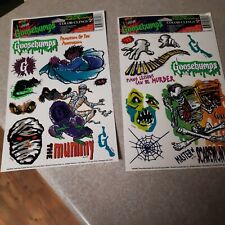 Vintage 1996 Goosebumps NEW Window Clings Decal RL Stine Halloween  2 Styles picture