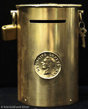Royal Highness Prince Albert Brass Coin Bank w/ Lock & Key | George picture