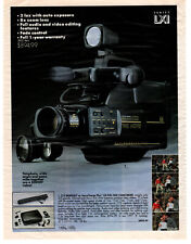 Sears LXI Camcorder Video Camera 1991 Vintage Print Ad Original Man Cave Decor picture