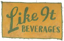 Like It Jahnke’s Beverages Large Embroidered Soda Patch c1940's-50's Very Scarce picture