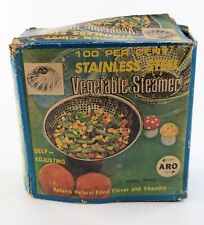 Vintage ARO Food Vegetable Steamer Kitchen Stainless Steel 1973 - NEW, NOW, WOW picture