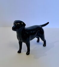 Vintage Beswick Black Lab Labrador Dog Ceramic Figurine Made In England MINT picture