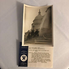 Press Photo Photograph Fireman Cleaning US Capitol Building 1933 Underwood Fire picture