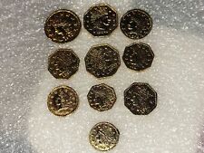 10 Miniature 1800s California Gold Souvenir Coins  picture