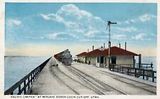 Ogden, Utah Postcard Pacific Limited at Midlake Lucin Cut-Off  c 1920s      C picture