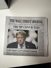 THE WALL STREET JOURNAL NEWSPAPER - TRUMP GUILTY ON ALL 34 COUNTS - MAY 31, 2024 picture