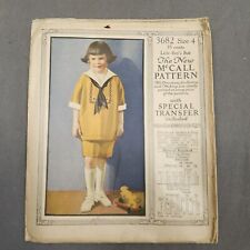 1920's McCall Sewing Pattern #3682 Little Boy's Suit Size 4 Antique VTG Uncut picture