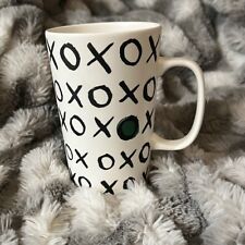 Starbucks HUGS & KISSES 😘 XOXO White Black W/Green Dot Mug / Cup  16 oz picture