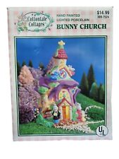 Vintage Cottontale Cottages Porcelain Easter Village Bunny Church picture
