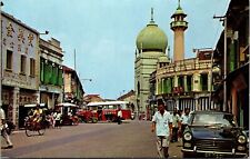 North Bridge Road Streetview Kasjid Sultan Mosque Singapore Chrome Postcard picture
