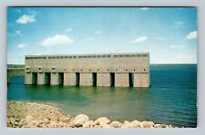 Riverdale ND-North Dakota, Earth Filled Garrison Dam, Intake Vintage Postcard picture