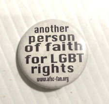 ANOTHER PERSON OF FAITH FOR LGBT RIGHTS Pin Button Pinback Vintage picture