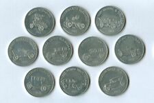 A Set of 10 Vintage 1968 SUNOCO / DX Gasoline ANTIQUE CAR Coins picture