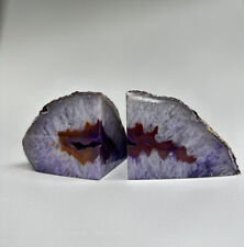 Extremely Rare LARGE White And Purple AGATE CRYSTA picture