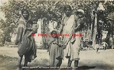 India, Indian Women, RPPC, Method of Carrying Children, Native Costume, 1926 PM picture
