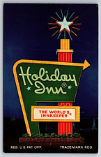 Vintage Postcard MS Natchez Holiday Inn Big Sign -5968 picture