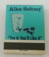 Alka-Seltzer Try It. Youll Like It Front Strike Unstruck Vintage Matchbook picture