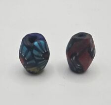 TWO Ancient Middle Eastern Gabri Glass Trade Beads picture