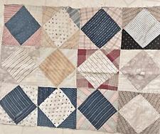 Vintage Early Fabrics Hand Quilted Cotton Patchwork Quilt Piece 18