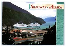Postcard Skagway, Alaska Cruise Ships dock at Klondike Goldrush Town ACE1366 picture