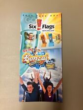 2013 Six Flags New England Riverside amusement park map brochure guide coaster picture
