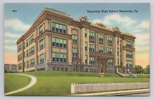 Nanticoke High School Nanticoke Pennsylvania Linen Postcard No 3058 picture