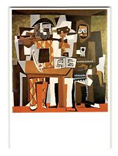 Three Musicians Pablo Picasso (1881-1973) Vintage Chrome Postcard picture