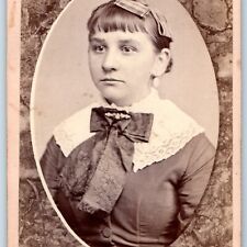 c1870s Reading, PA Cute Young Lady Girl CdV Photo Card Patton & Dietrich Art H23 picture