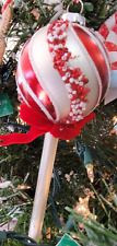 Raz Peppermint lollipop peppermint twist Christmas ornament picture