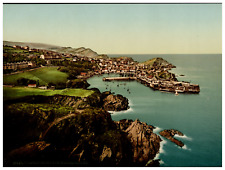 England. Ilfracombe from Hillsborough. (Cornwall) Vintage Photochrome by P.Z,  picture