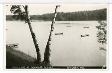 1948 - RPPC - LONG LAKE at SCHMIDT'S RESORT, Spooner, Wisconsin Postcard picture