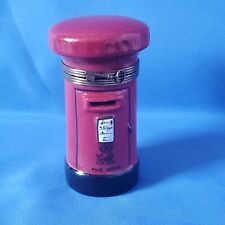 Vintage Marked Peint Main Limoges France Red Post Mailbox Trinket Box  picture