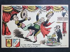 CPA RARE Illustration Ph. NORWINS Blazons SPAIN FRANCE CARICATURE Cake Walk picture