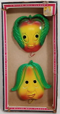 Vintage 1970 Fruit Face Wall Decor Miller Studio with Hanging Hooks picture