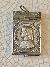 Rare French Victorian Joan Of Arc Vive Labeur Locket picture