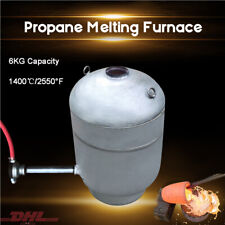 6KG Gas Propane Melting Furnace Forge Metal Gold Silver Tin Copper Smelter 1400℃ picture