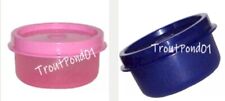 Tupperware Smidgets Mini Bowls Containers 1oz Set 2 Cotton Candy Pink Dark Blue picture