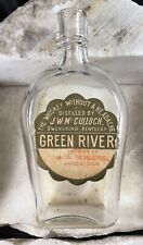 SALIDA COLORADO SALOON WHISKEY FLASK J A ROGERS shoo-fly Green River 1899 - 1900 picture