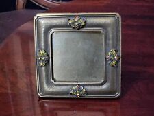 RARE LUXURY JAY STRONGWATER CHINOISERIE MODERN GOLD FAN ENAMEL CRYSTAL FRAME picture