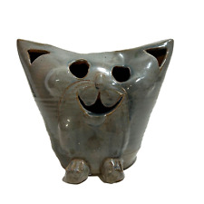 Artist Studio Pottery Cat Whimsical Piece Happy Clay Collectible Minimalist ** picture