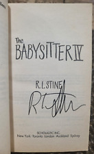 RL STINE THE BABYSITTER/GOOSEBUMPS SIGNED AUTOGRAPHED BOOK RARE W/COA AUTHENTIC picture
