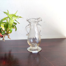 1930s Vintage Beautiful Flower Vase Clear Glass Old Decorative Collectible GV107 picture