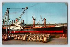 Postcard California Stockton CA Port Ship Cotton Union Oil 76 1950s Unposted picture