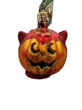 Old World Christmas Lil Devil Pumpkin Jack O Lantern Halloween Tree Ornament picture